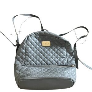 Bebe Gray Quilted Backpack